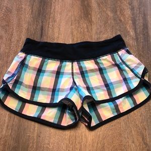 Lululemon RARE pastel plaid shorts